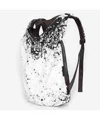 COTE&CIEL - Timsah Leather Backpack - Alias - White & Black (28664)